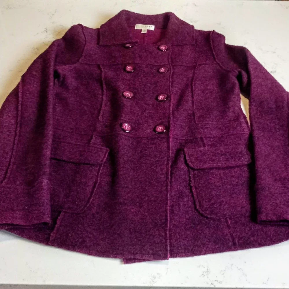 Kenar Double-Breasted Wool Blend Cardigan